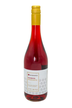 Erdbeerfrizzante von der Bauernspeis in der 0,75l Flasche