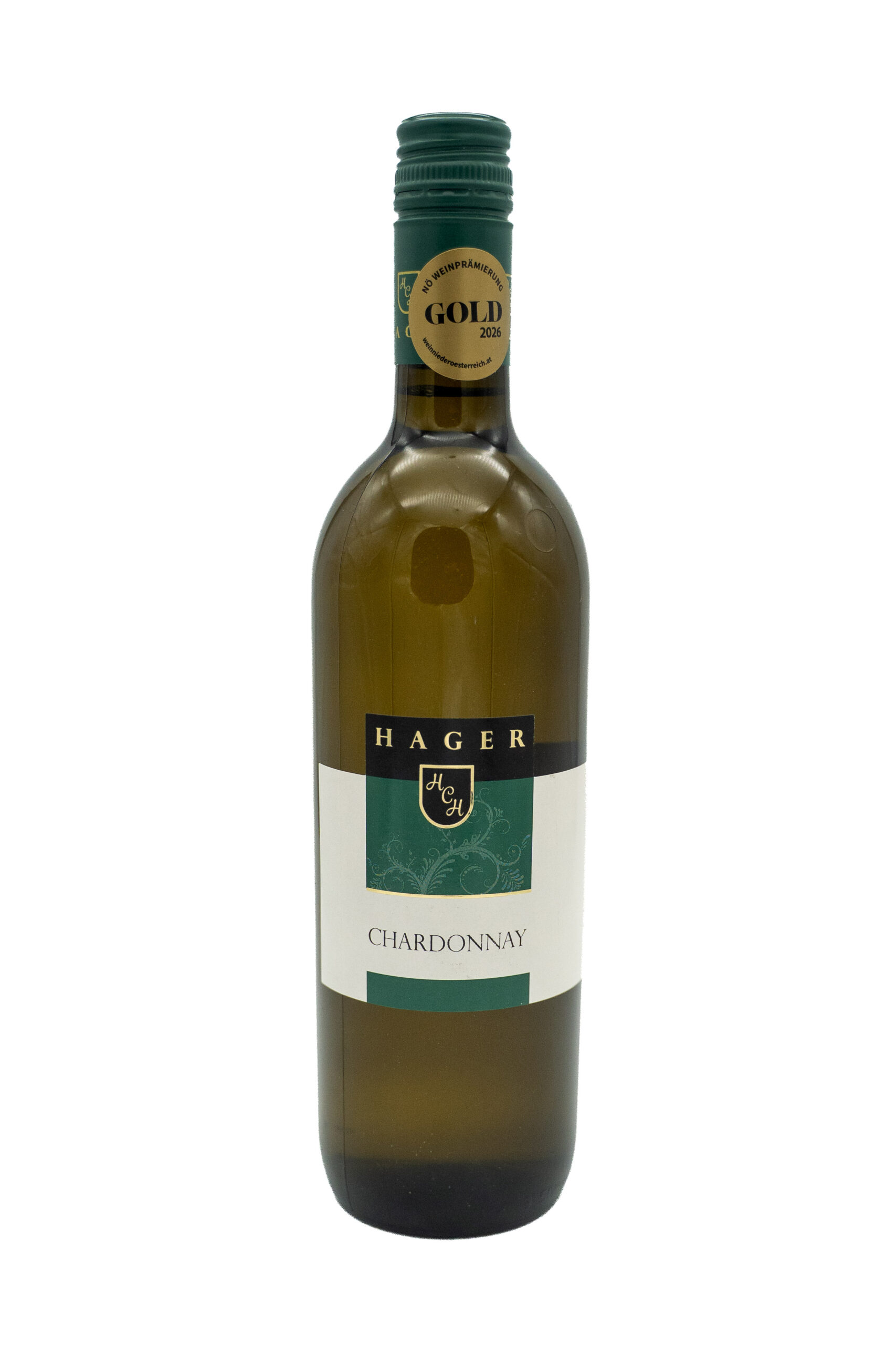 Chardonnay vom Weingut Hager in der 0,75-Liter-Flasche